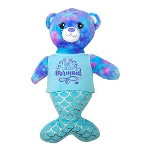 Build A Bear Mer-Bear Today I Will Be A Mermaid Tie Dye Plush 17" Stuffed Toy
